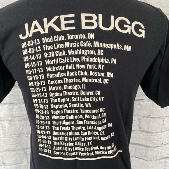 Jake Bugg anvil women S 100% cotton graphic print short sleeve tshirt black - Picture 7 of 10